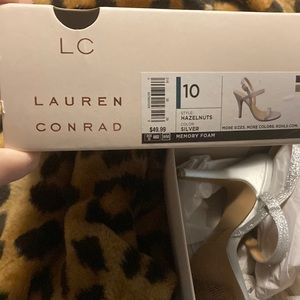 LC Lauren Conrad Hazelnuts Style Silver Heels, 10M